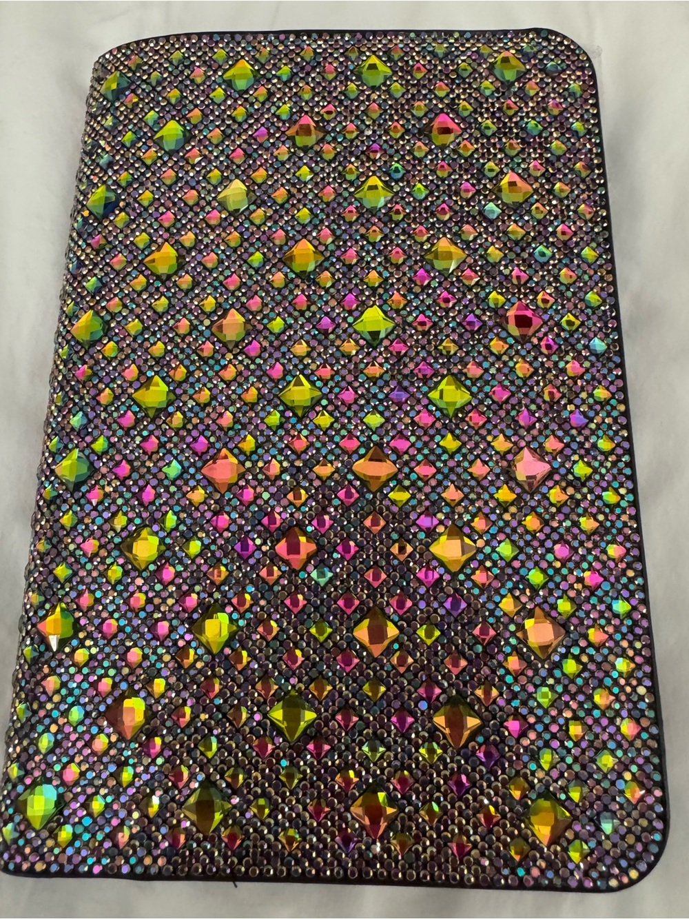 Iridescent Gemstone Embellished Notebook and Card holder inc notebook